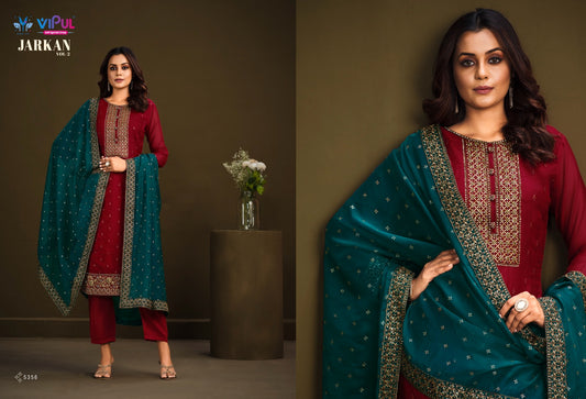 5356 Jarkan Vol 2 Vipul Unstitched Suits