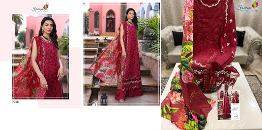 7016 Noor Chikankari Saniya Trendz Pakistani Salwar Suits