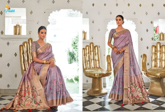 6507 Surkh Pankh Sarees