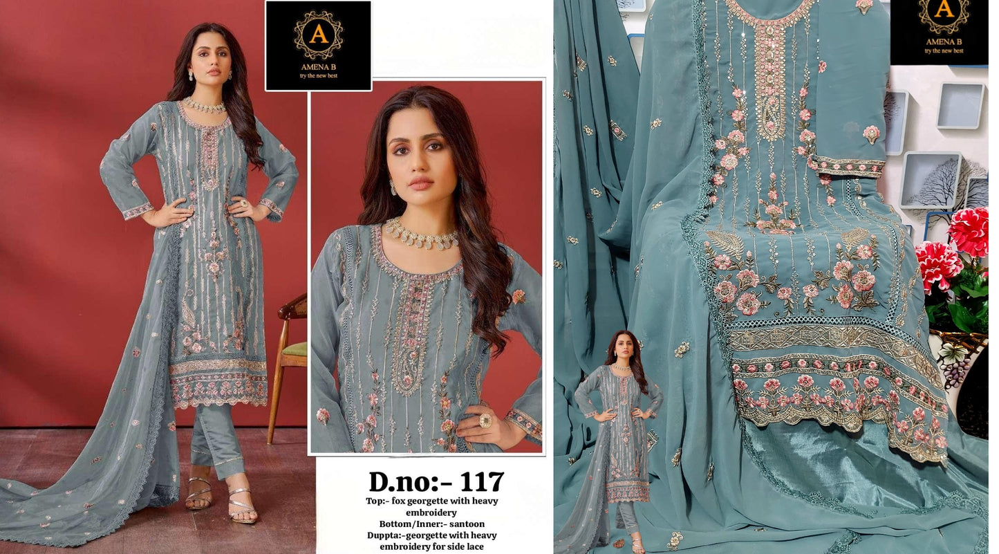 117 Amena B Pakistani Salwar Suits