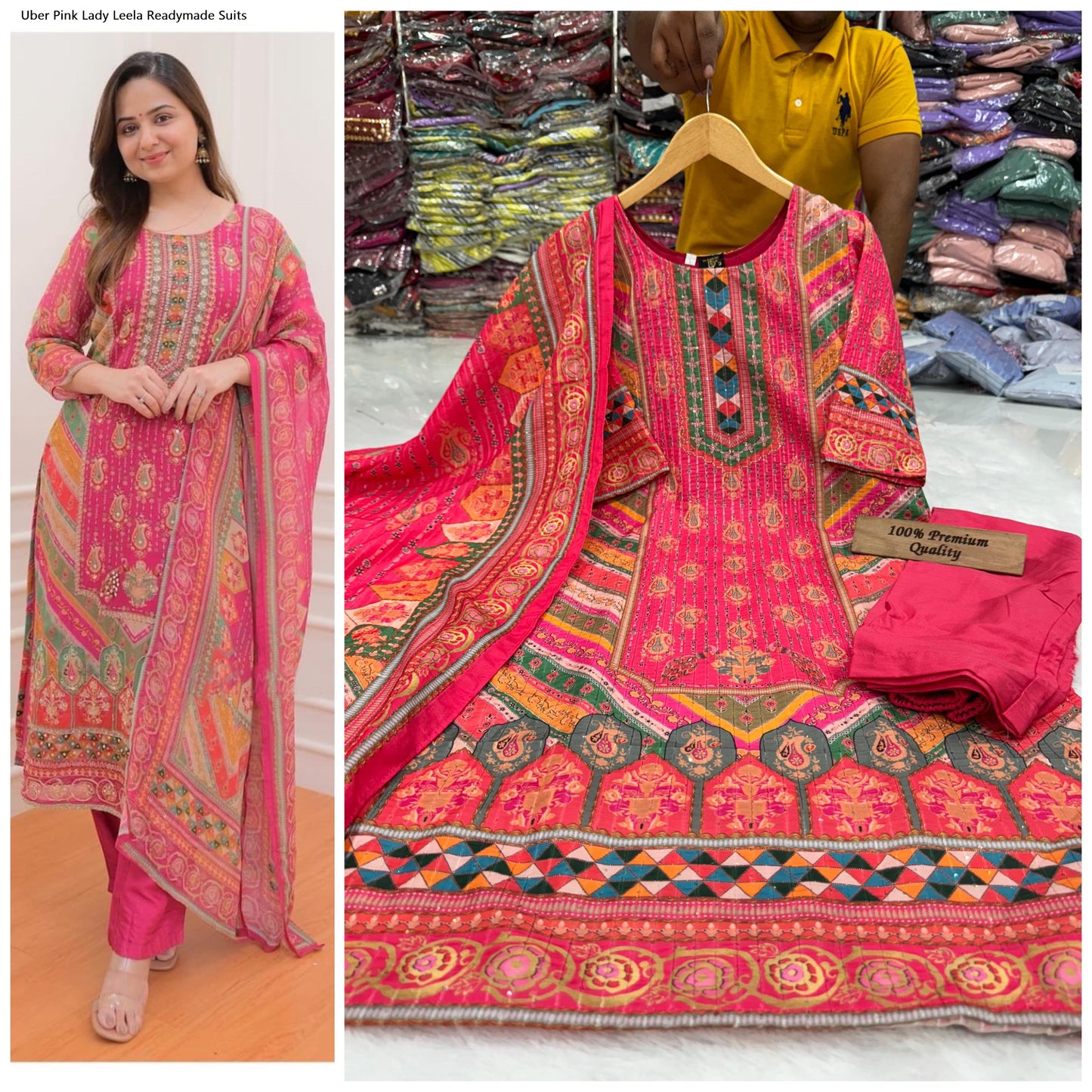 Uber Pink Lady Leela Readymade Suits