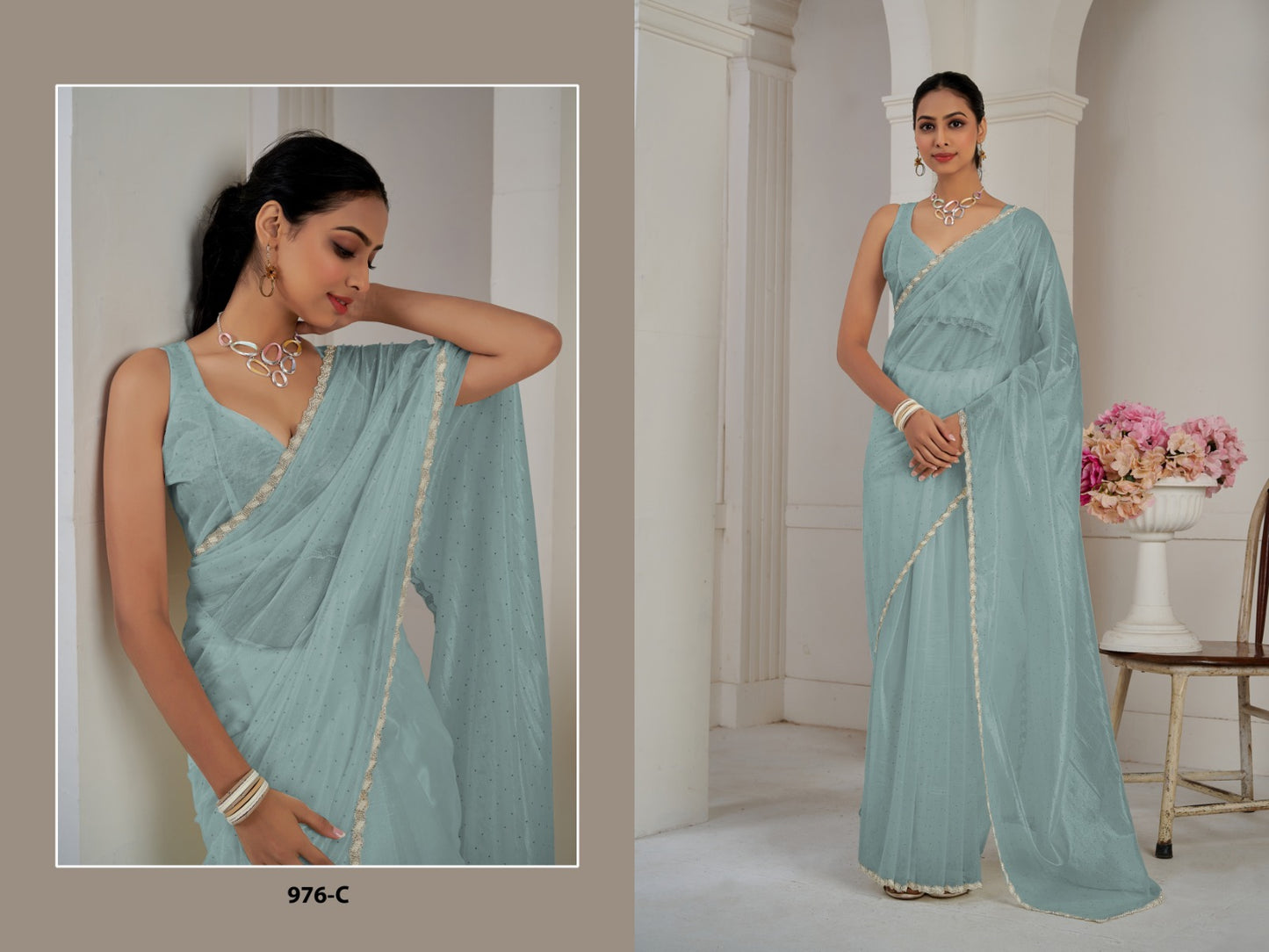 976C Mehek Organza Sarees