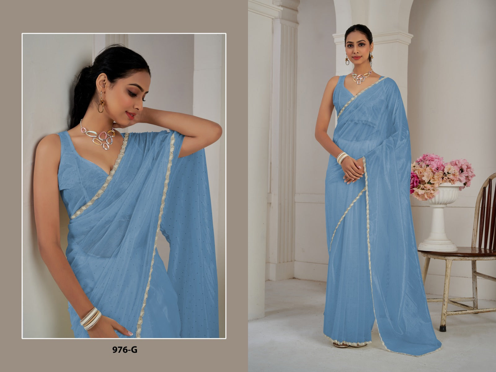 976G Mehek Organza Sarees