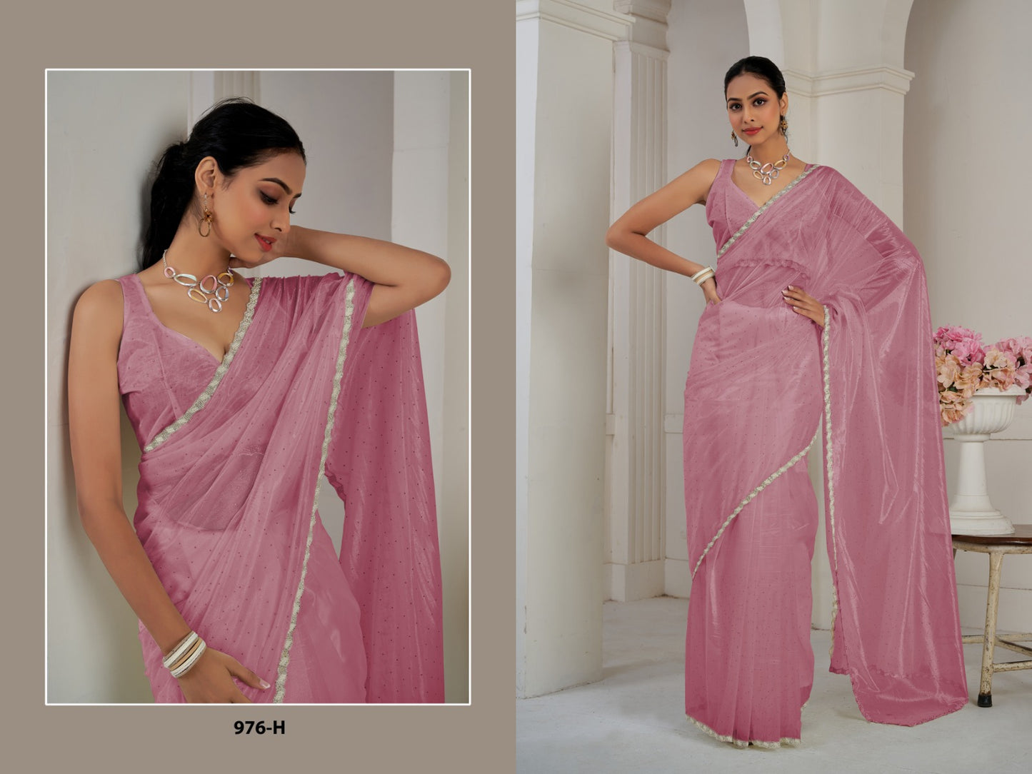 976H Mehek Organza Sarees