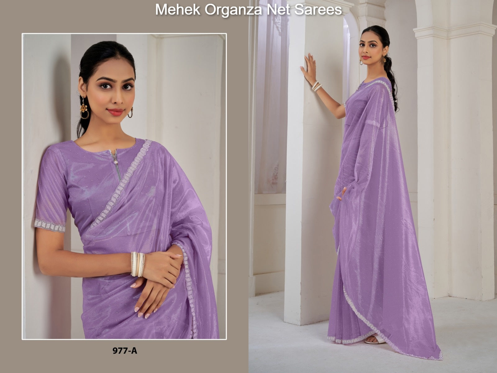 977A Mehek Organza Net Sarees
