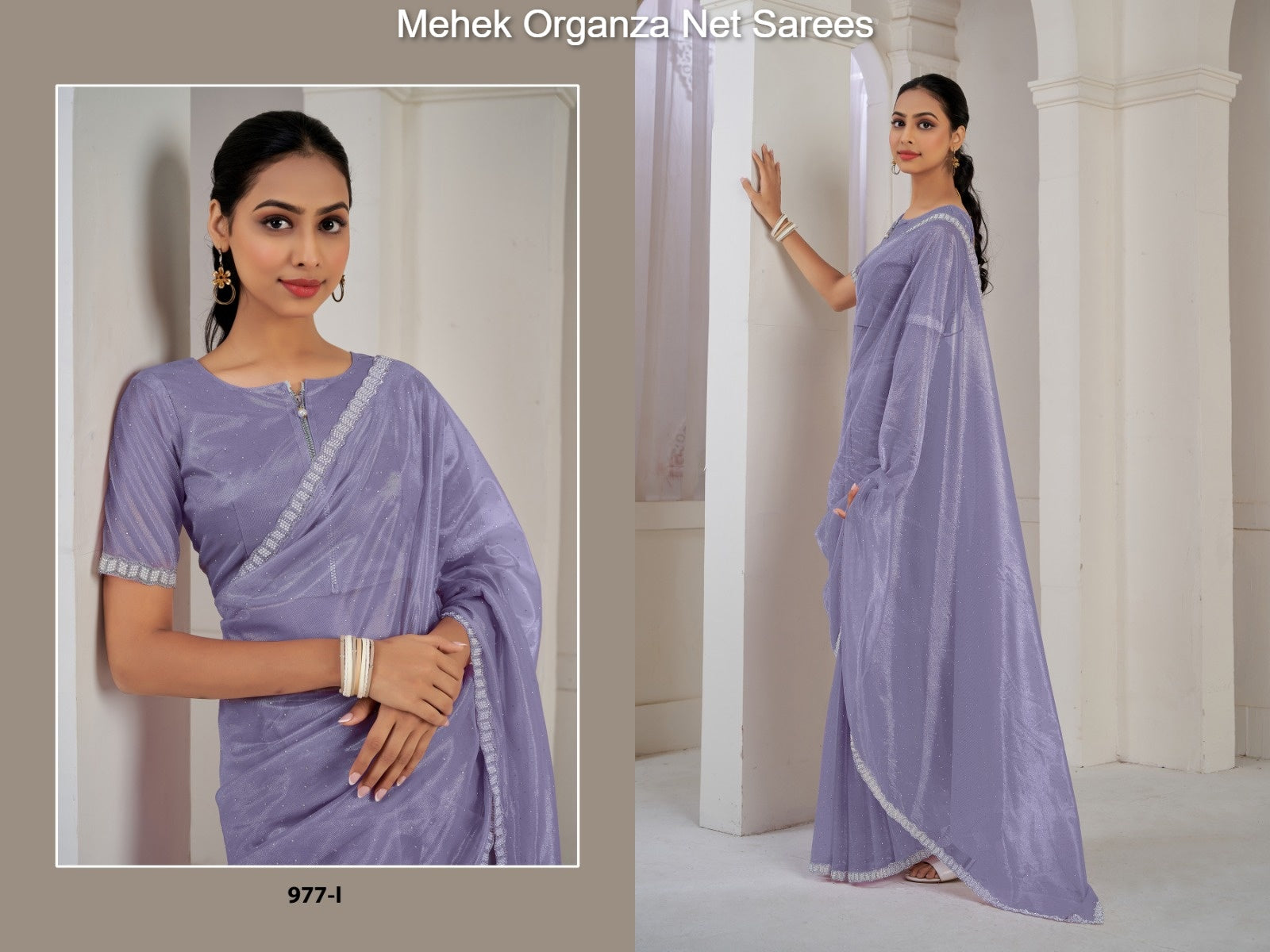 977I Mehek Organza Net Sarees