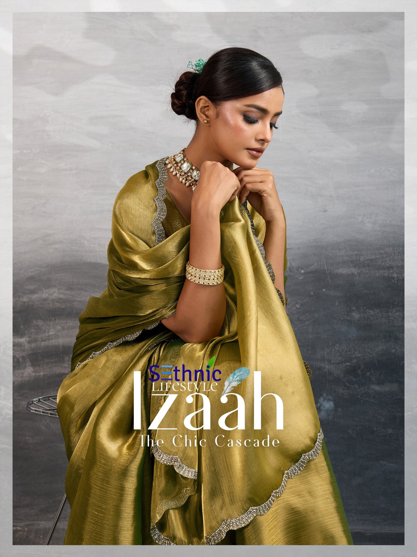 98001 Izaah Sethnic Chiffon Sarees