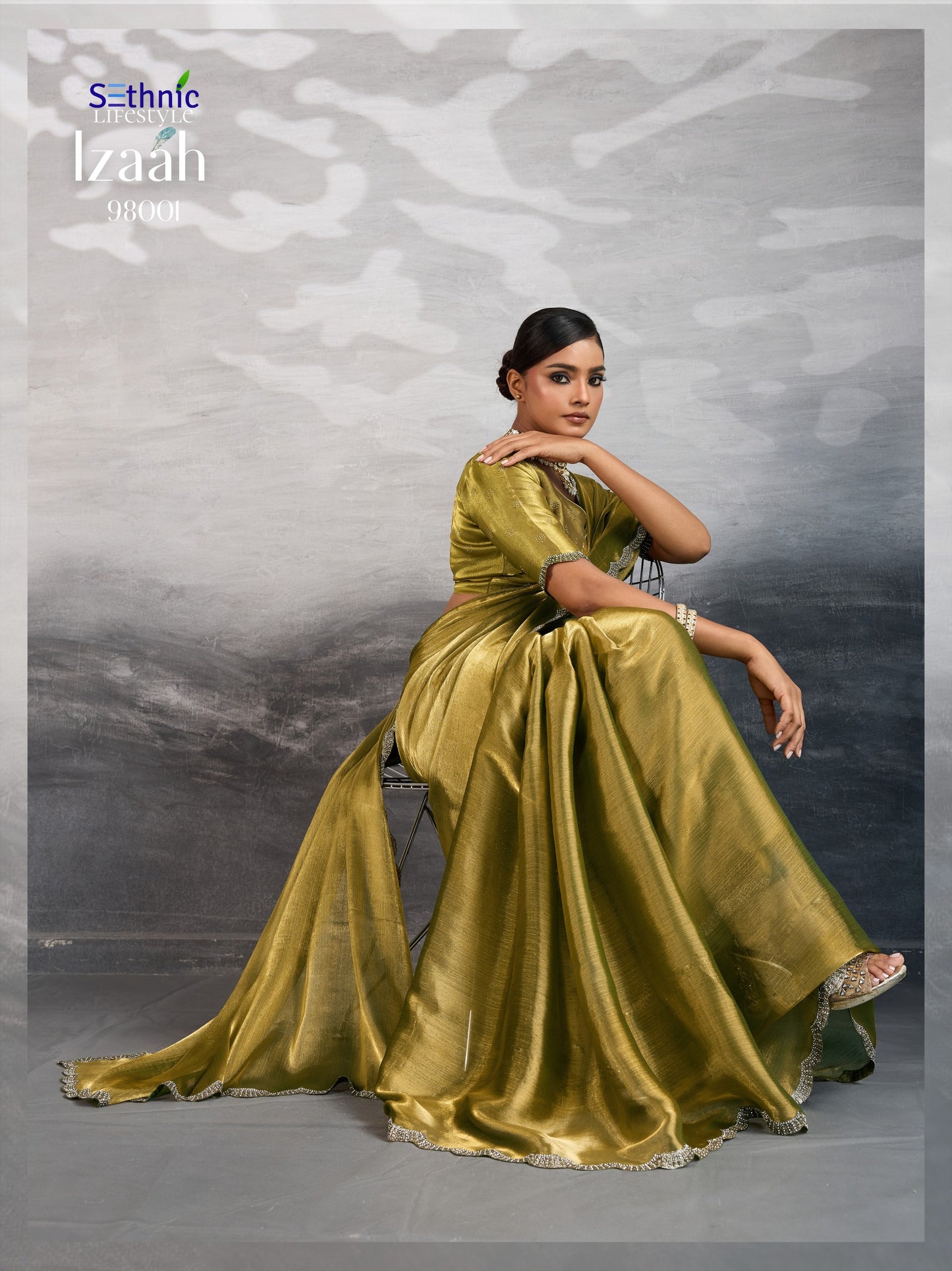 98001 Izaah Sethnic Chiffon Sarees