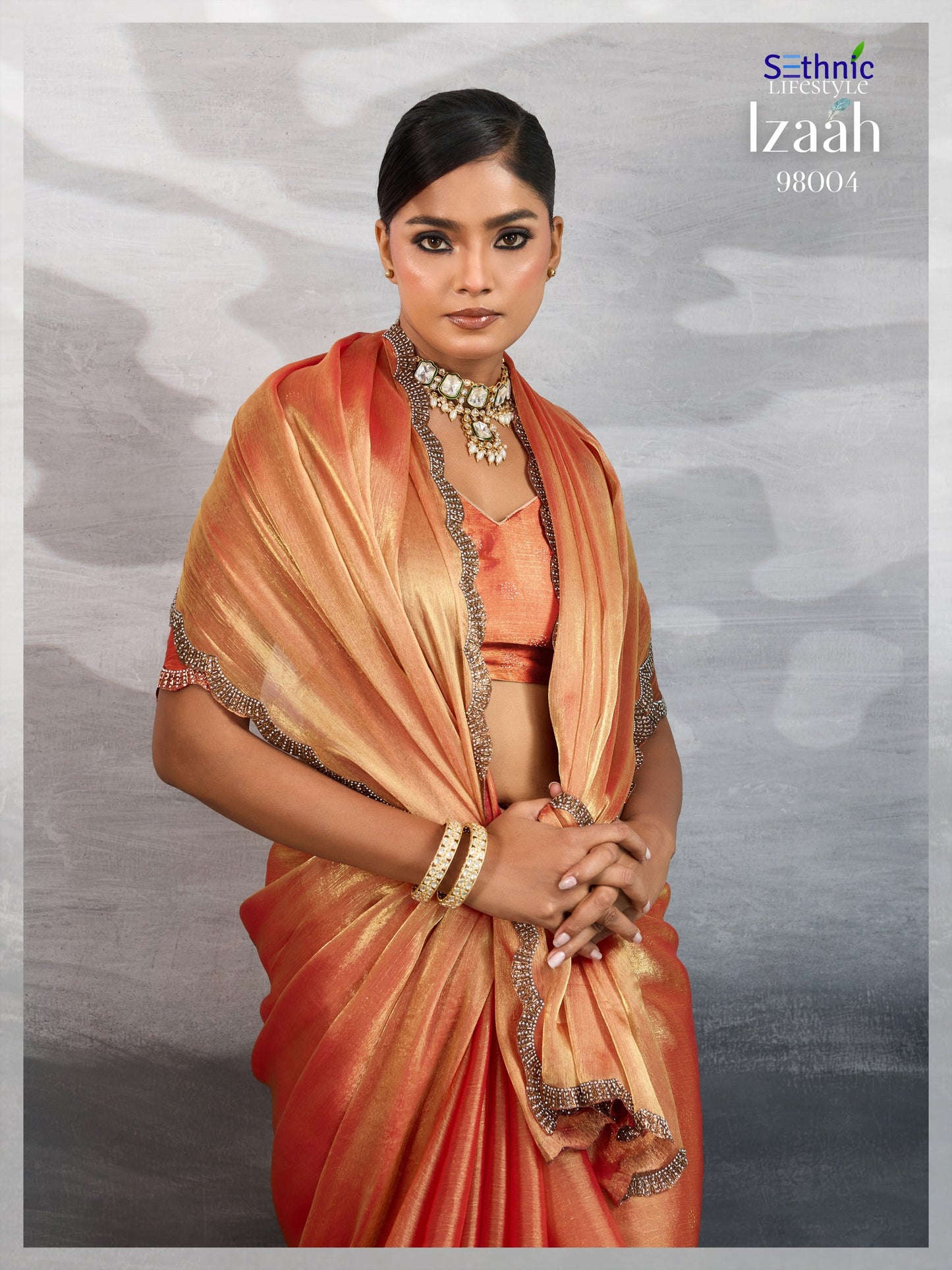 98004 Izaah Sethnic Chiffon Sarees