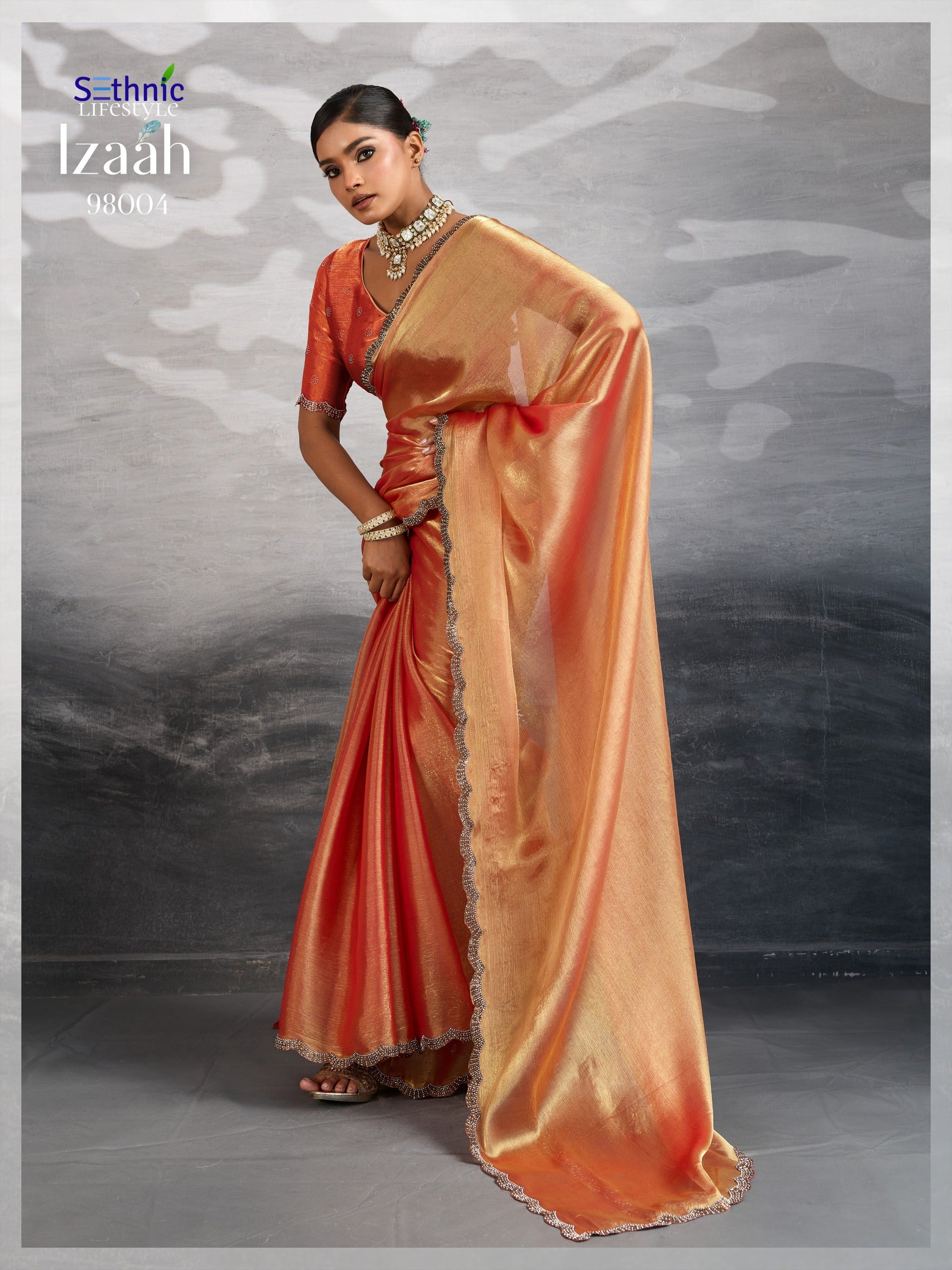 98004 Izaah Sethnic Chiffon Sarees