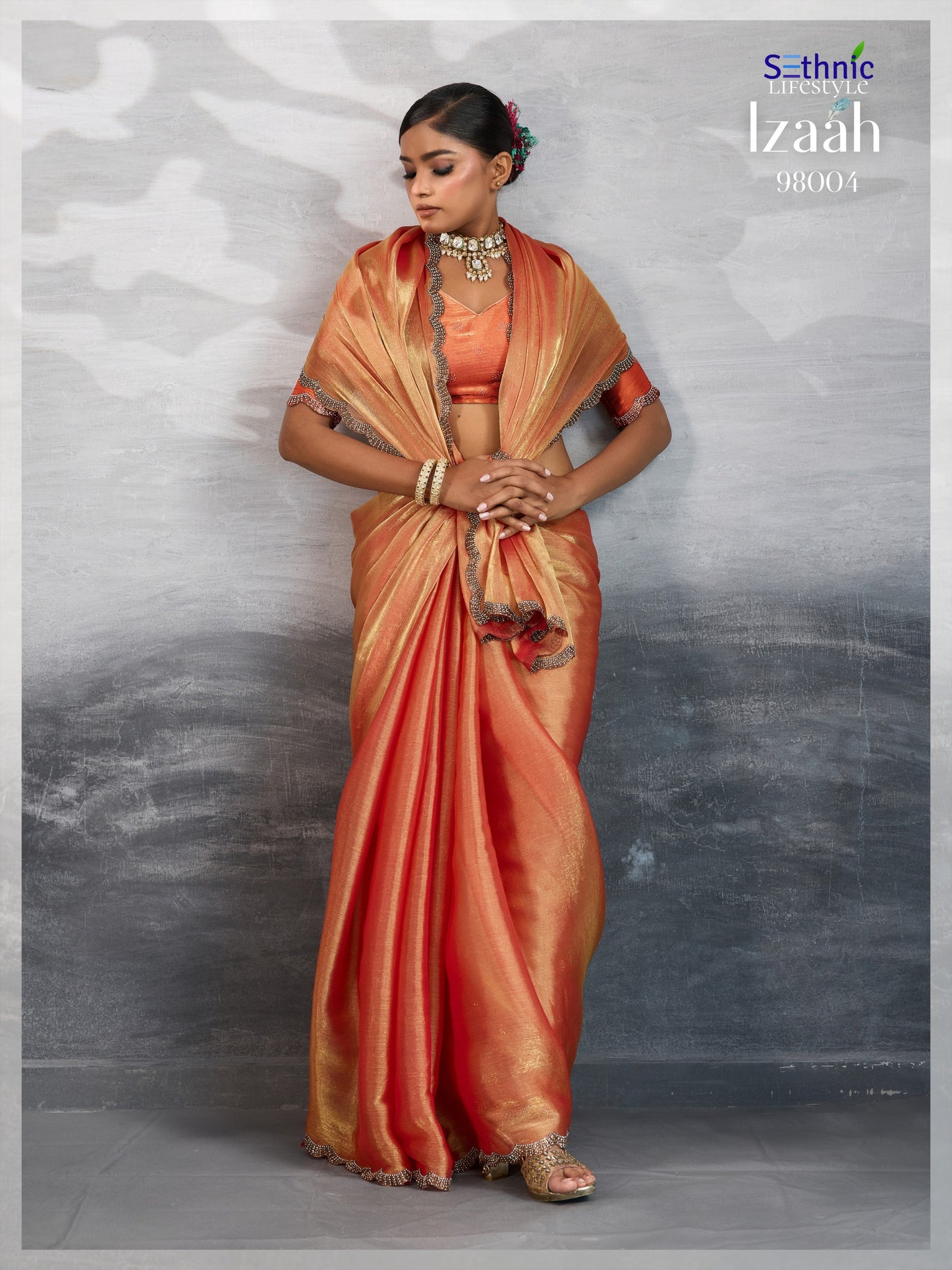 98004 Izaah Sethnic Chiffon Sarees