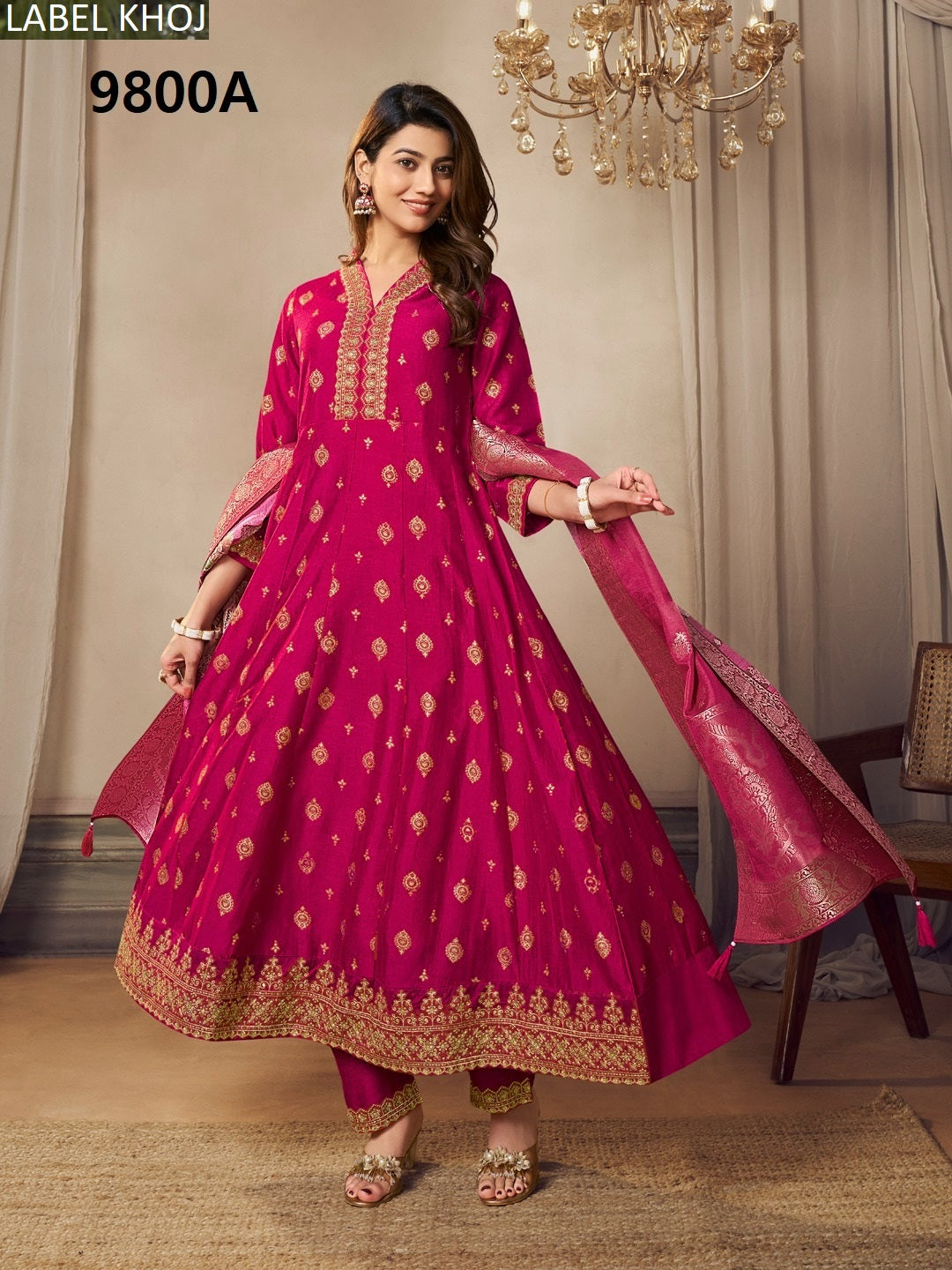 9800A Label Khoj Anarkali Readymade Suits