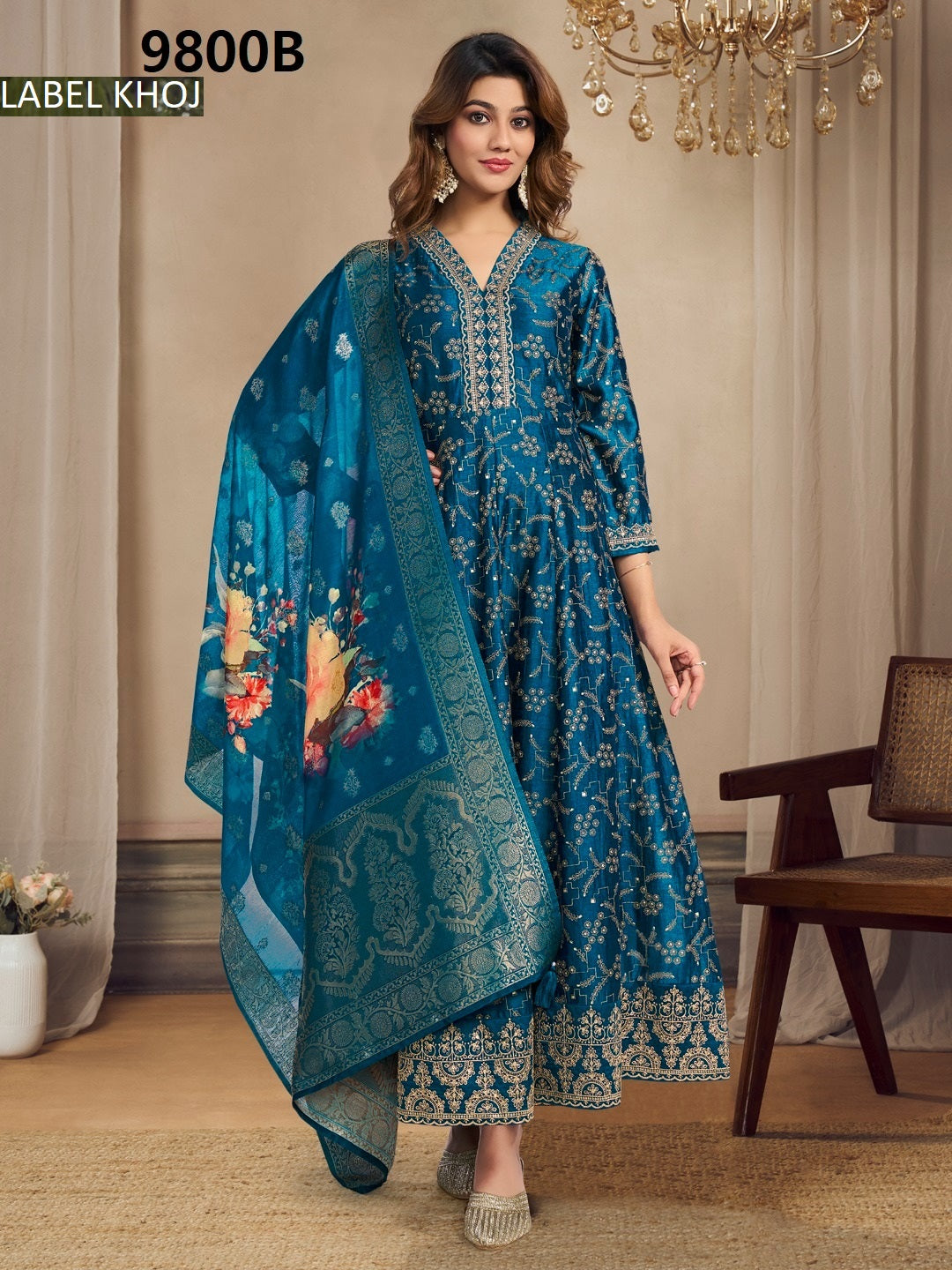 9800B Label Khoj Anarkali Readymade Suits