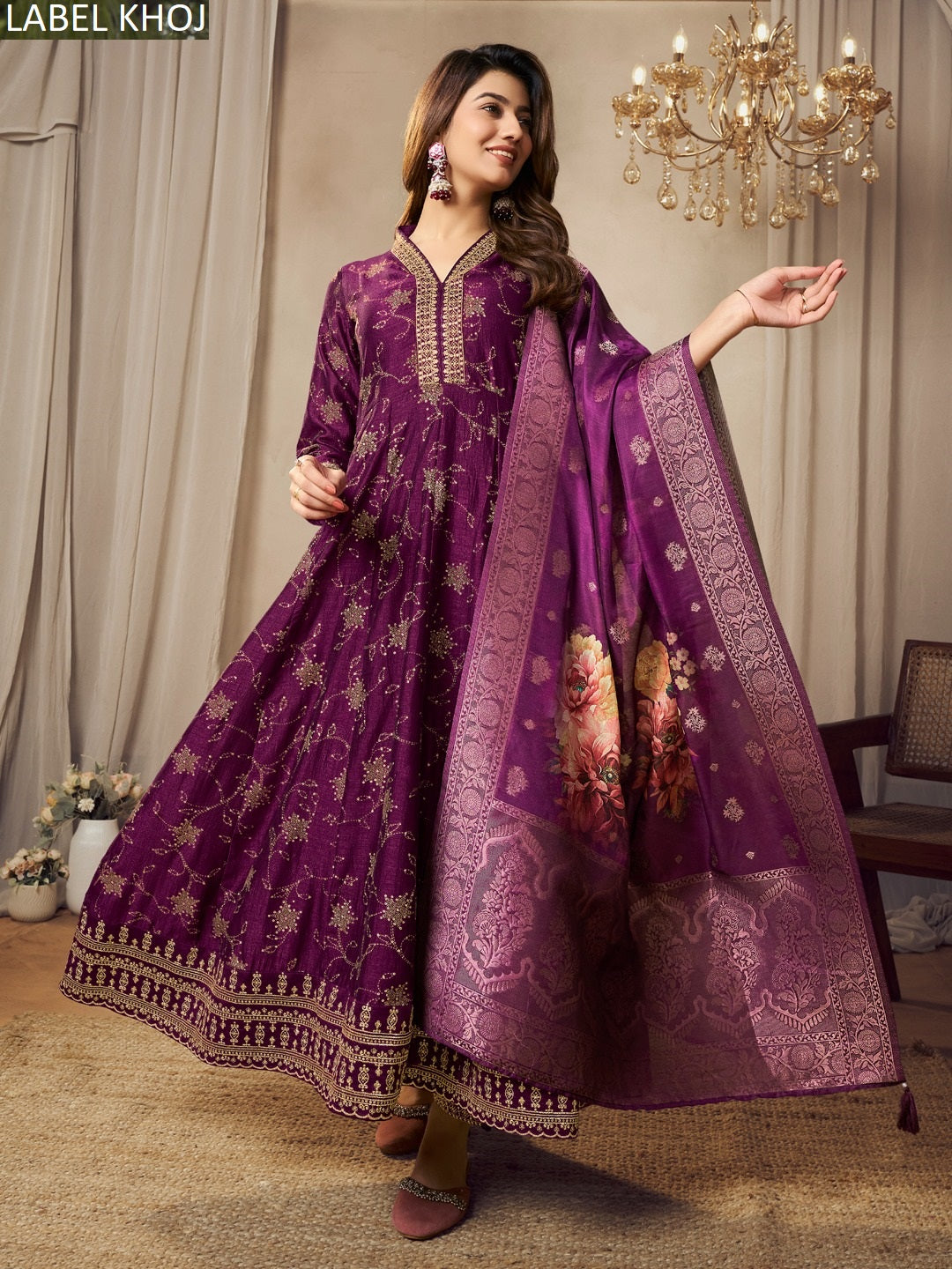 9800C Label Khoj Anarkali Readymade Suits