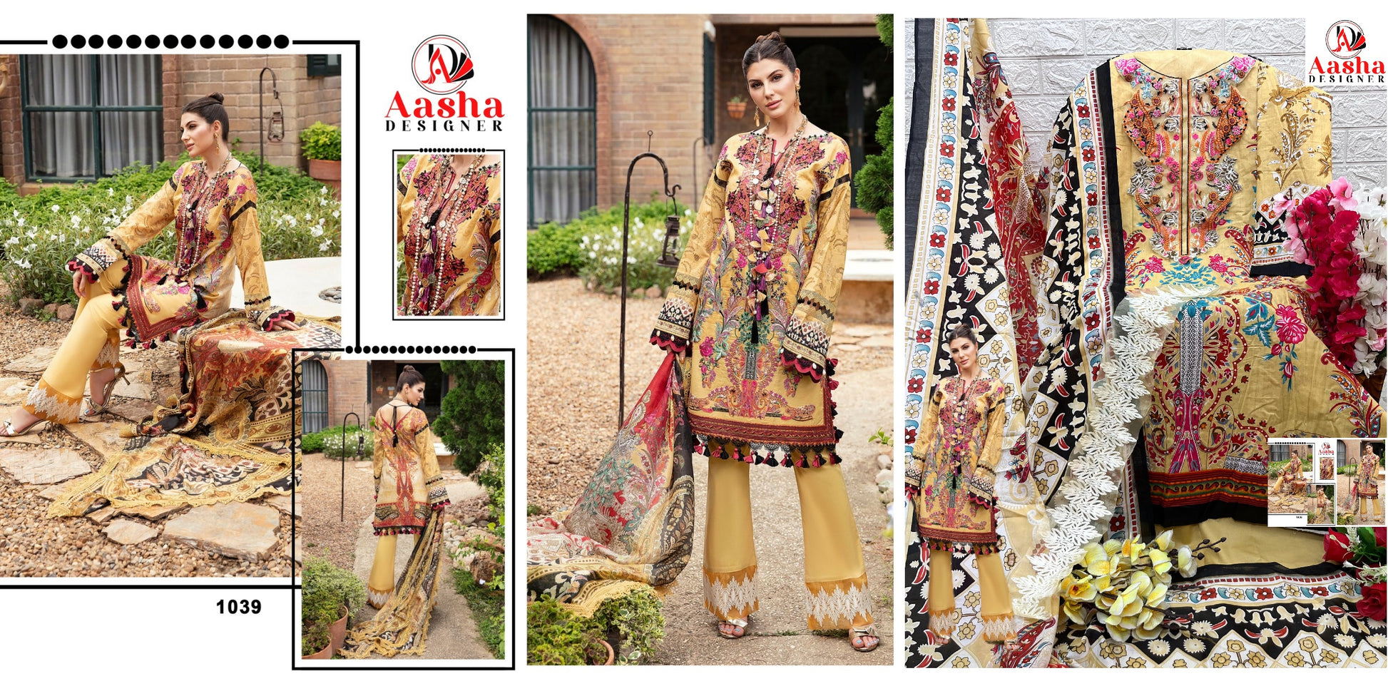 1039 Aasha Designer Pakistani Salwar Suits