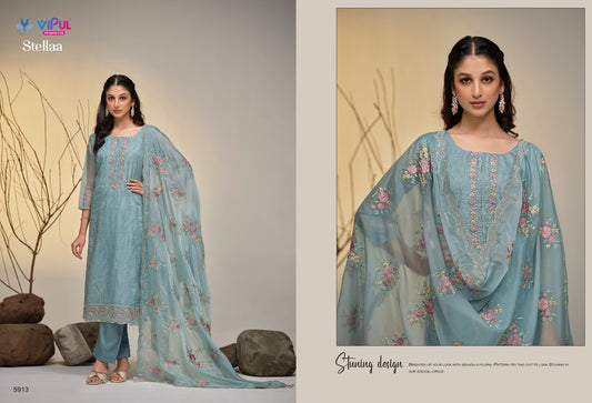 5913 Stella Vipul Unstitched Suits