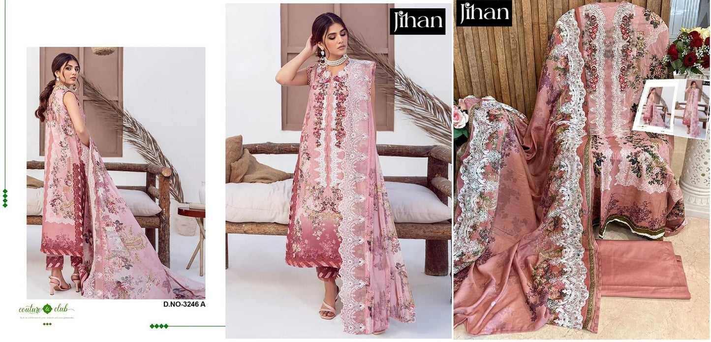3246A Needle Wonder Lawn Collection Jihan Pakistani Salwar Suits