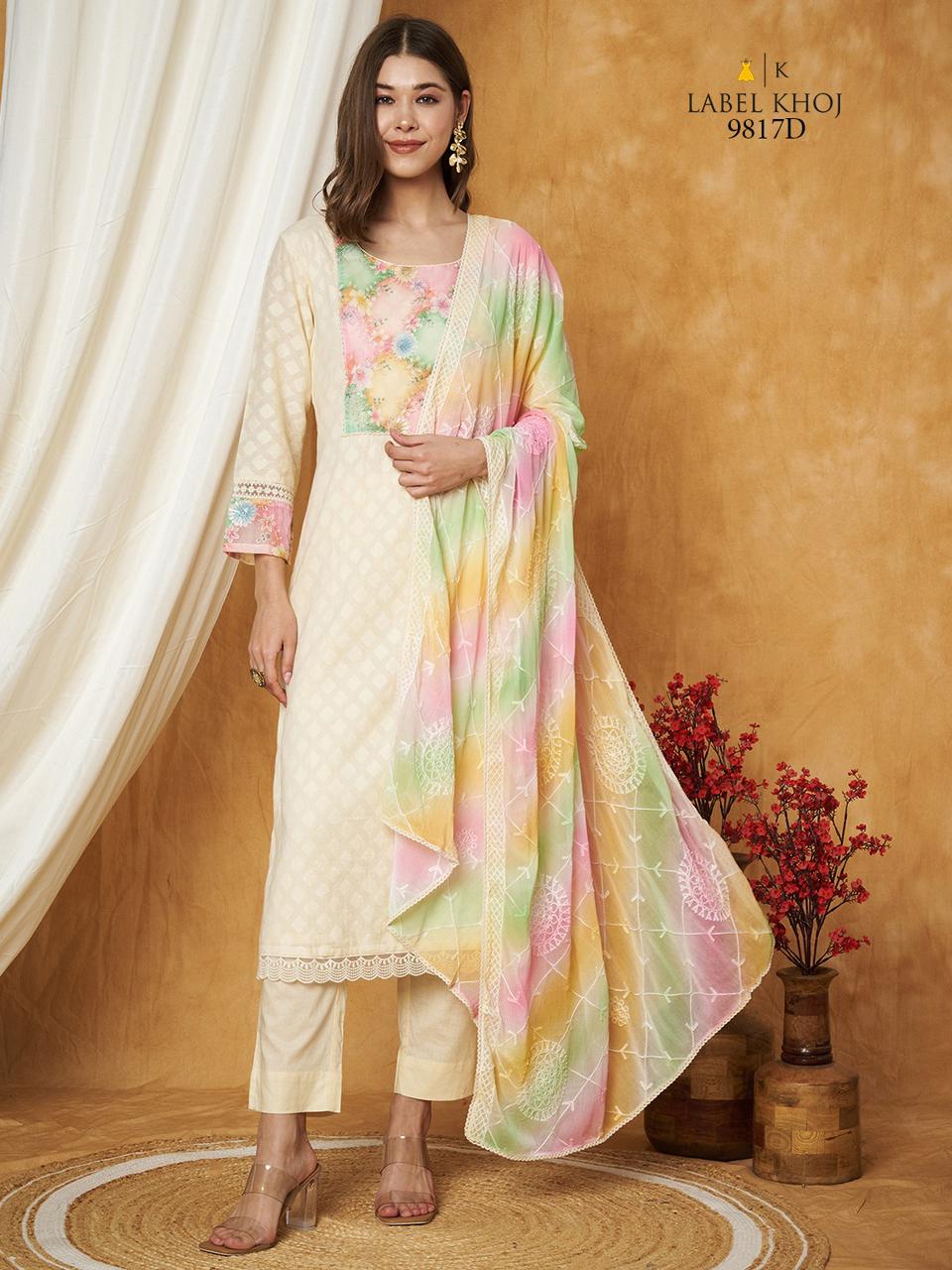 9817D Summer Hues Label Khoj Readymade Suits