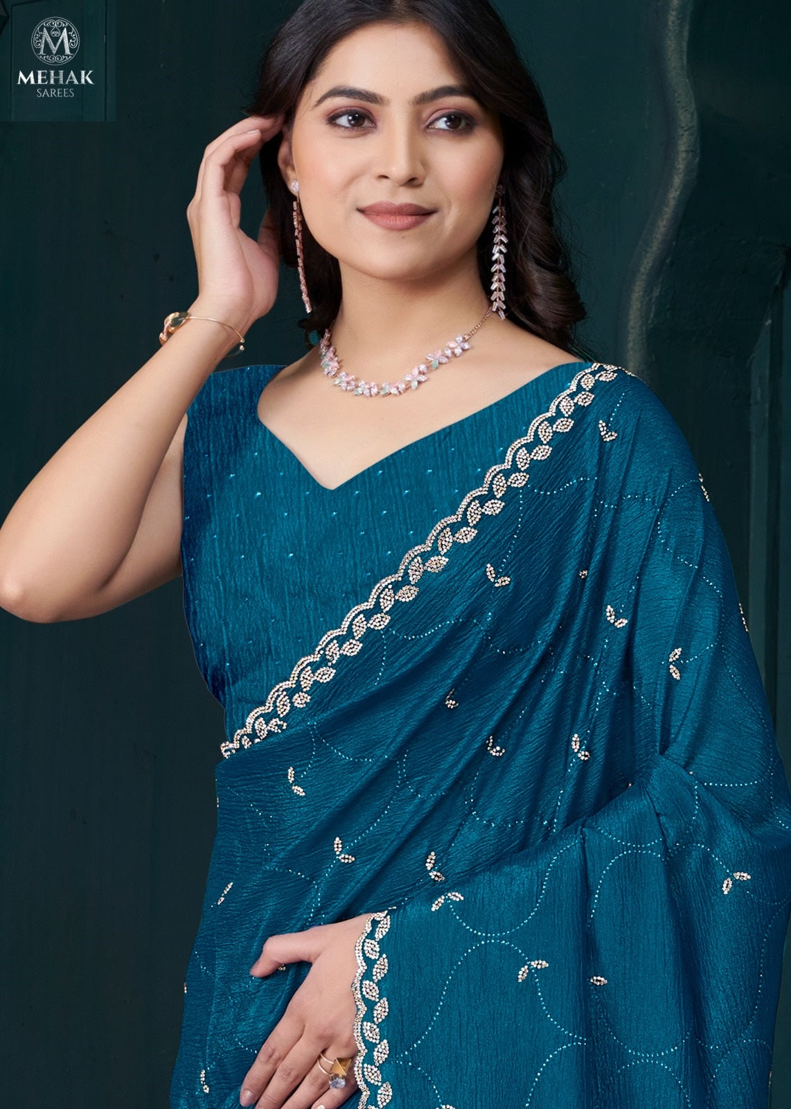 988B Mehek Crepe Silk Sarees