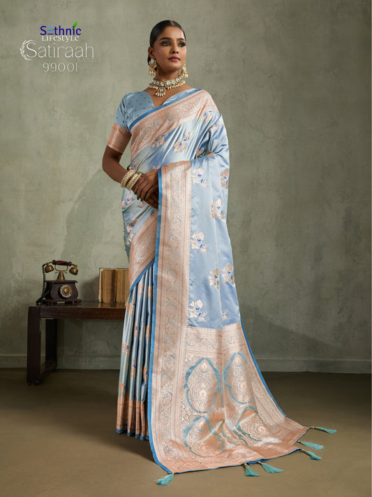 99001 Satiraah Sethnic Satin Silk Sarees