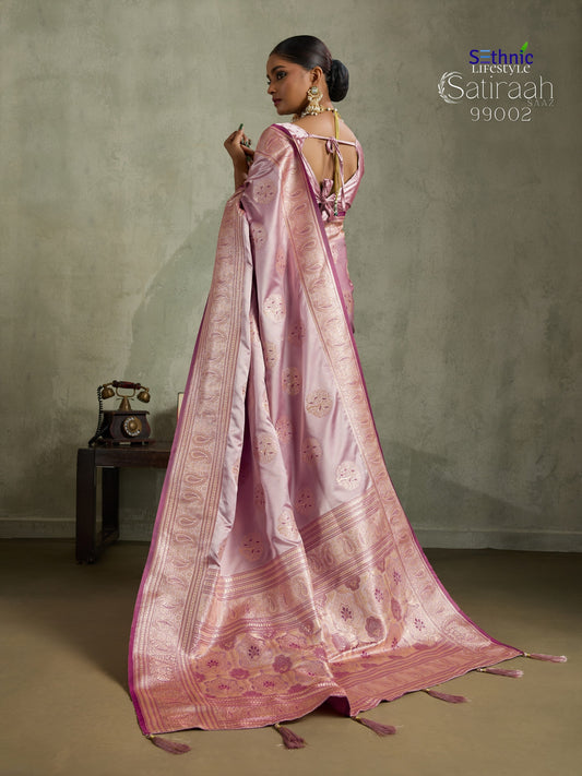 99002 Satiraah Sethnic Satin Silk Sarees