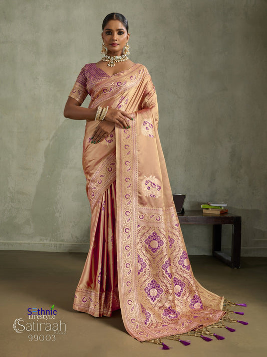 99003 Satiraah Sethnic Satin Silk Sarees