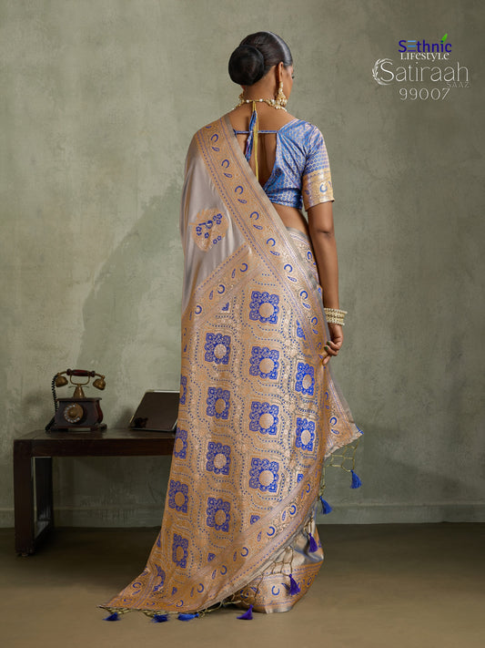 99007 Satiraah Sethnic Satin Silk Sarees