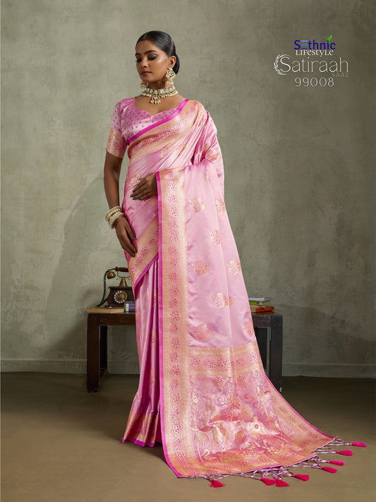99008 Satiraah Sethnic Satin Silk Sarees