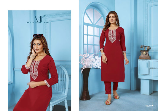6529 Goldy Vol 1 Moksh Kurti Pant Set