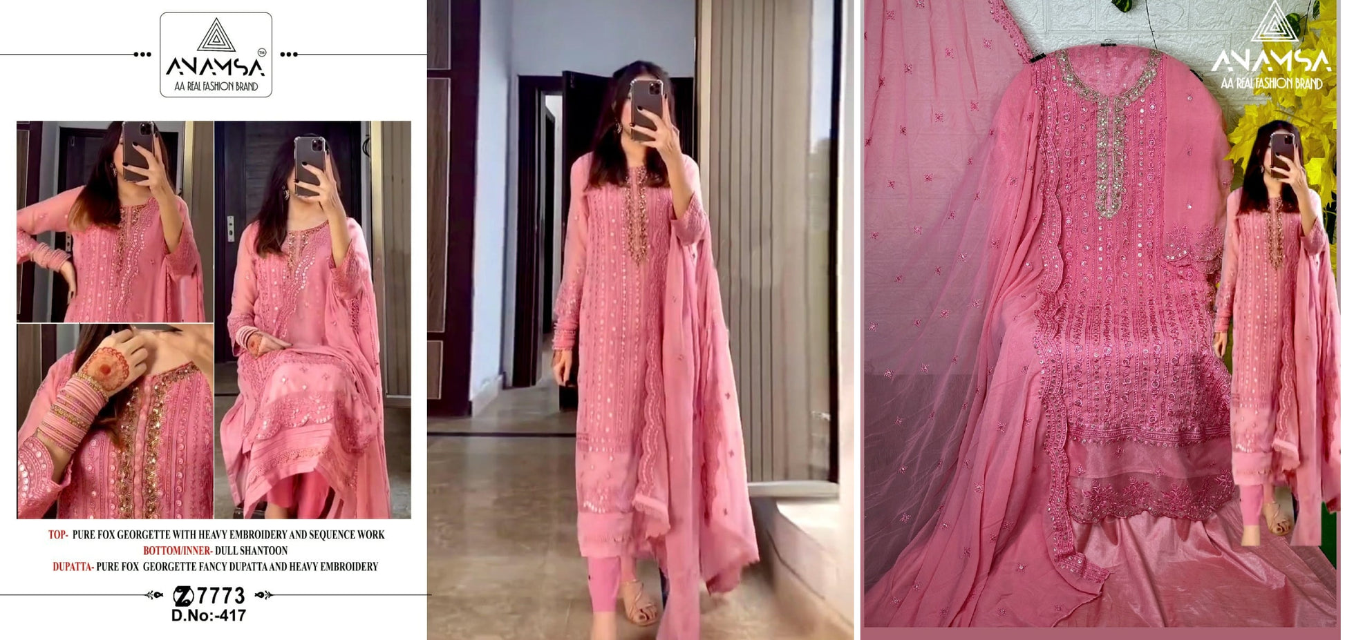 417 Anamsa Pakistani Salwar Suits