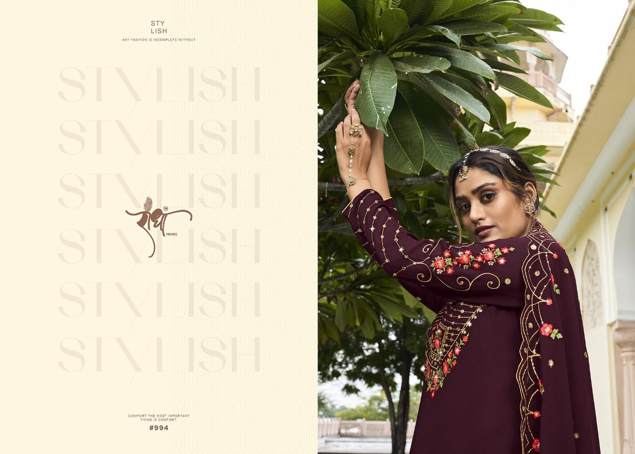 994 Ranjha Vol 2 Radha Trendz Georgette Unstitched Suits