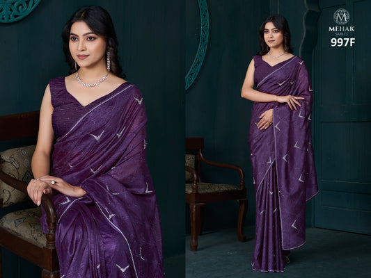 997F Mehek Crepe Silk Sarees