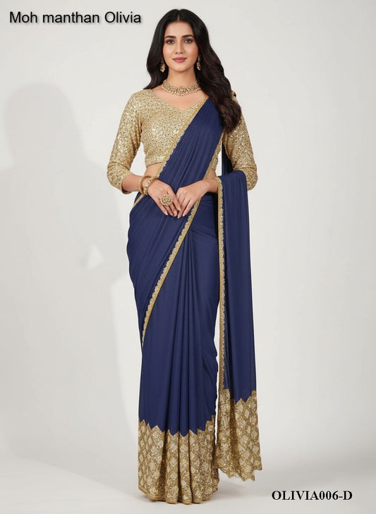A006-D Moh Manthan Olivia Mahotsav Lycra Ready To Wear Saree