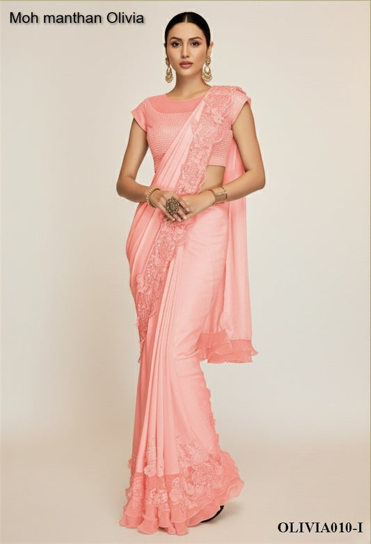 A010-I Moh Manthan Olivia Mahotsav Silk Georgette Ready To Wear Saree
