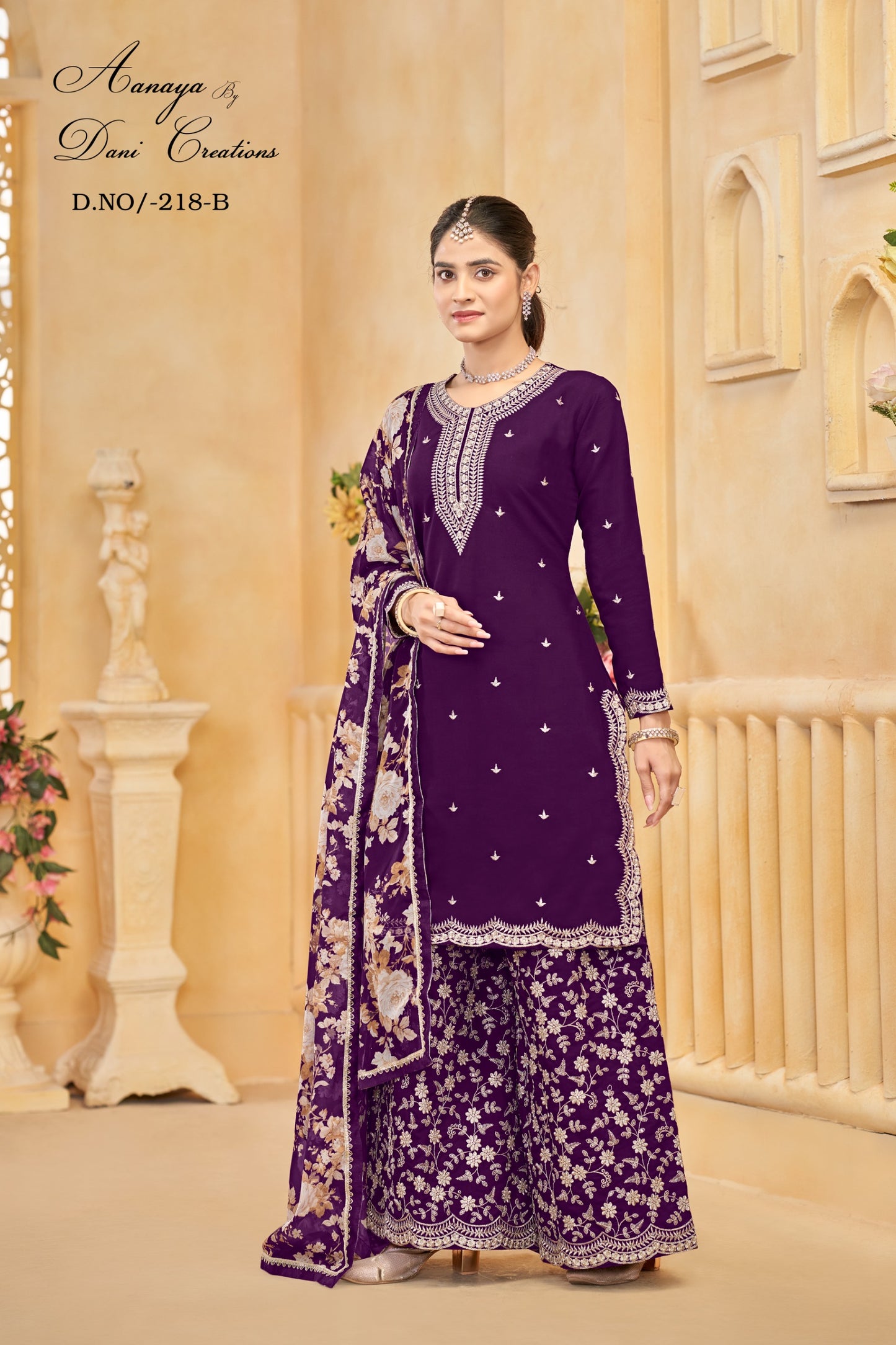 Aanaya Vol 218B Dani Creation Roman Silk Pakistani Readymade Suits