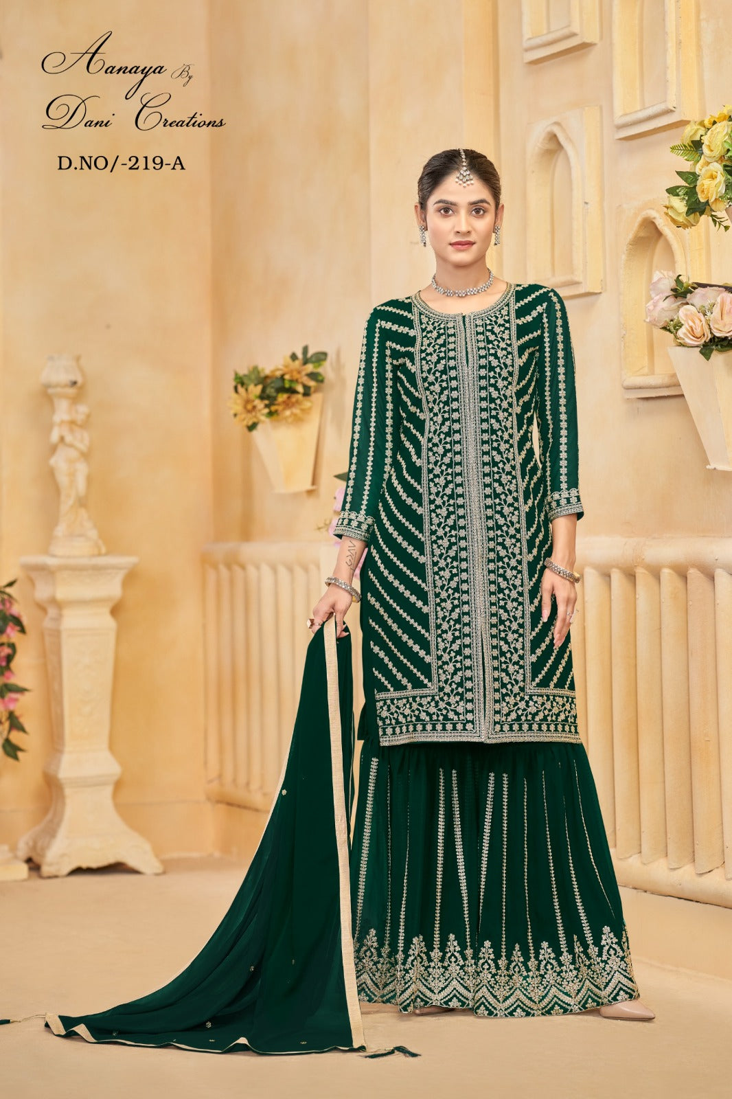 Aanaya Vol 219-A Dani Creation Faux Georgette Pakistani Readymade Suits
