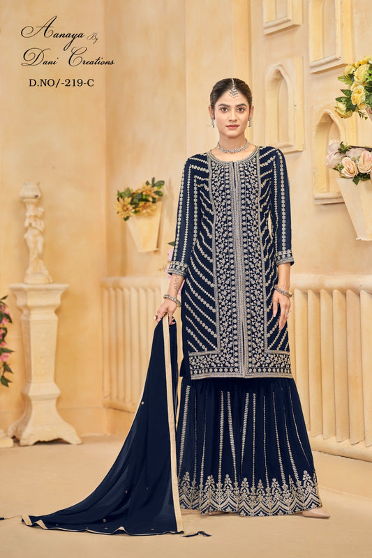Aanaya Vol 219-C Dani Creation Faux Georgette Pakistani Readymade Suits
