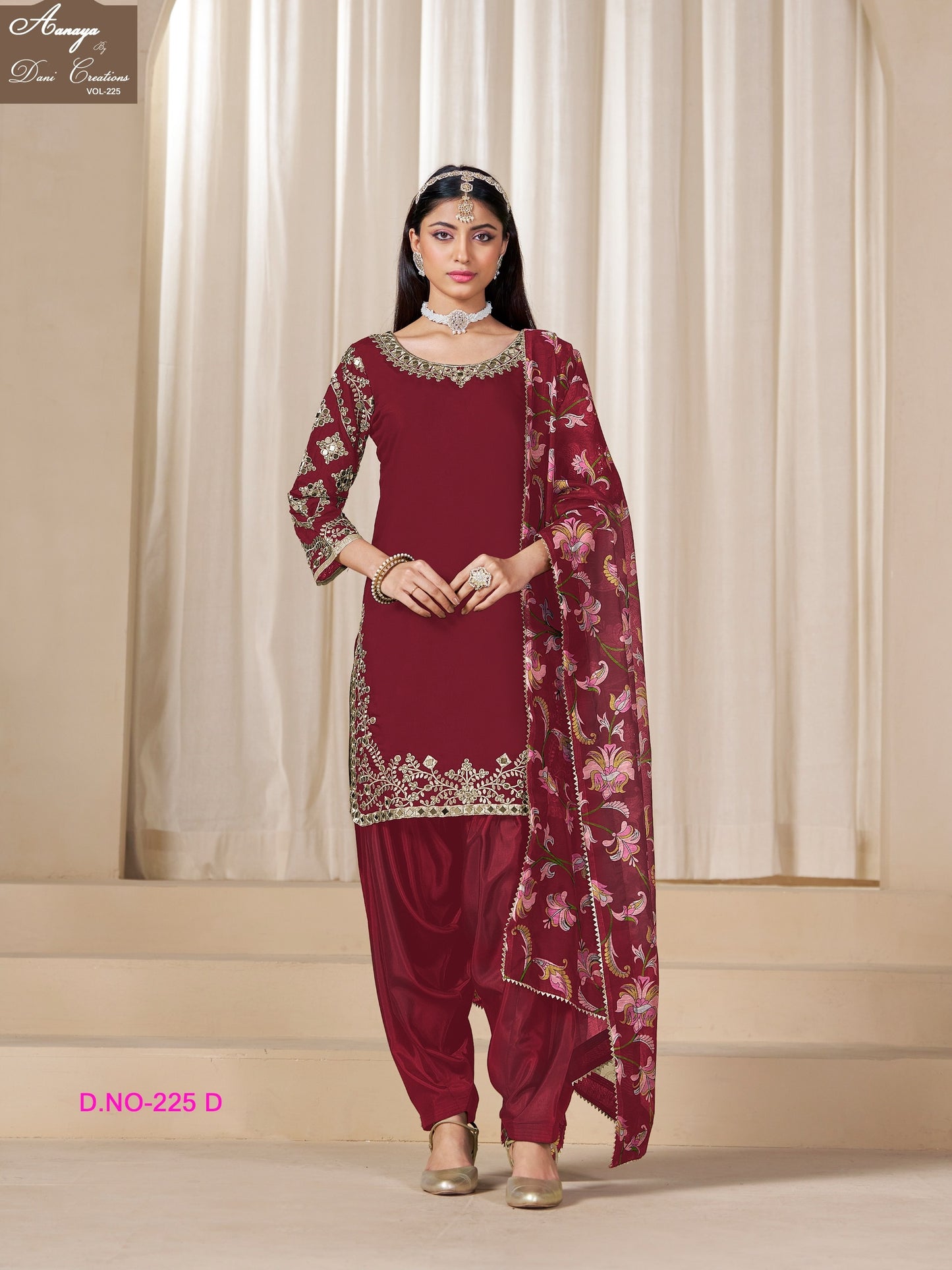 Aanaya Vol 225D Dani Creation Pv Chanderi Unstitched Suits