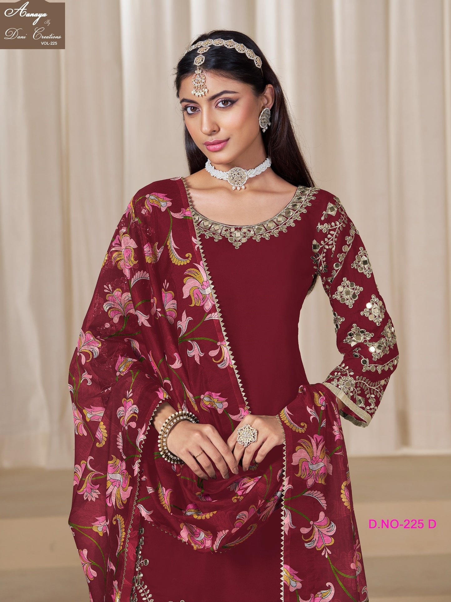 Aanaya Vol 225D Dani Creation Pv Chanderi Unstitched Suits