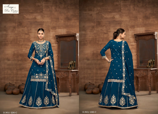 Aanaya Vol 226-C Dani Creation Vichitra Silk Readymade Suits