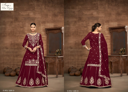 Aanaya Vol 226-D Dani Creation Vichitra Silk Readymade Suits