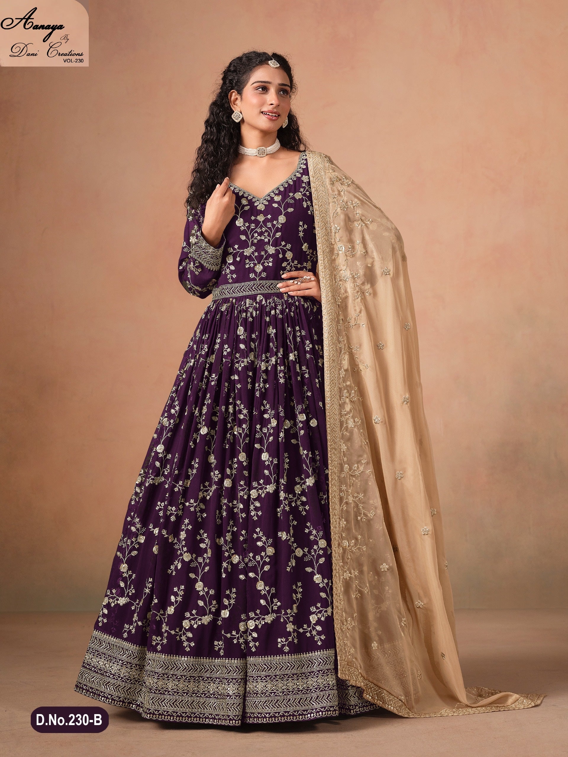 Aanaya Vol 230B Dani Creation Faux Georgette Pakistani Salwar Suits