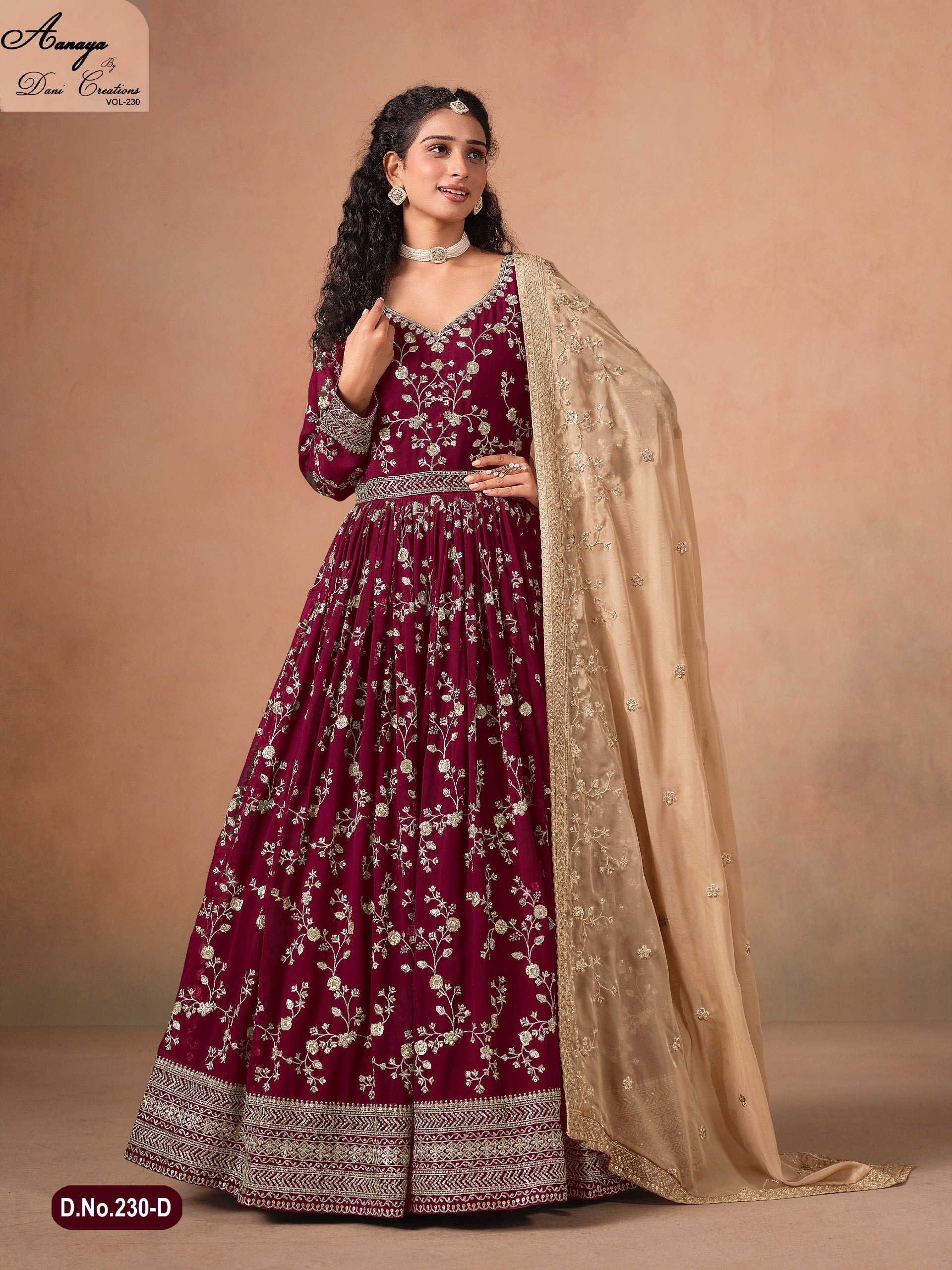 Aanaya Vol 230D Dani Creation Faux Georgette Pakistani Salwar Suits