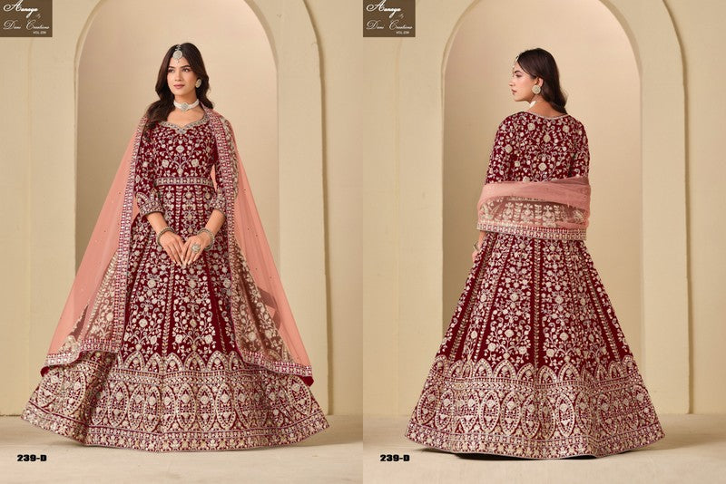 Aanaya Vol 239-D Dani Creation 9000 Velvet Pakistani Readymade Suits