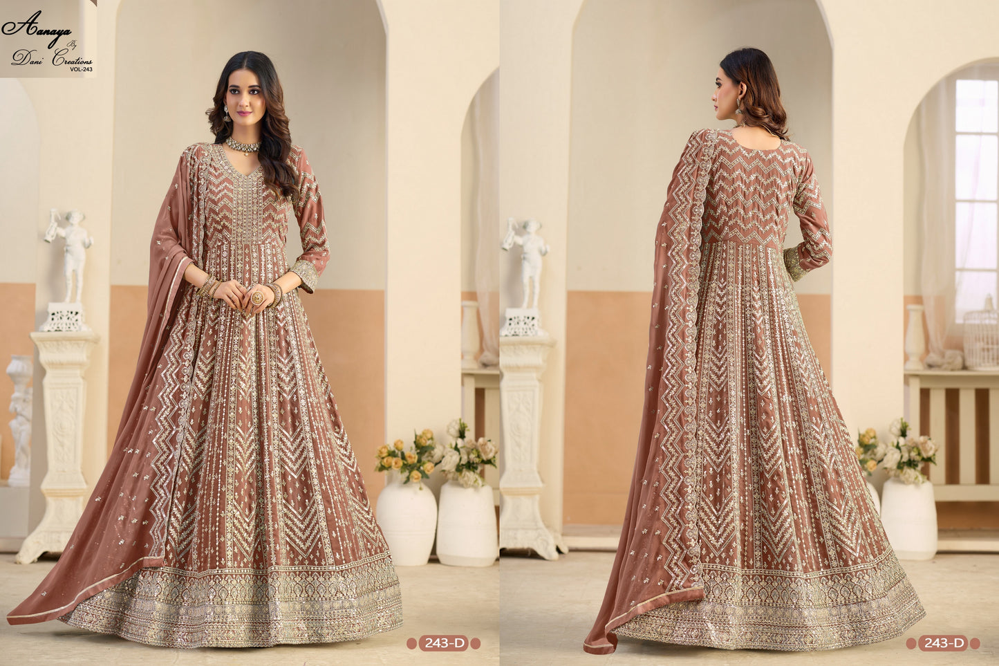 Aanaya Vol 243-D Dani Creation Faux Georgette Pakistani Salwar Suits
