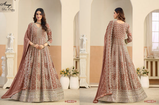 Aanaya Vol 243-D Dani Creation Faux Georgette Pakistani Salwar Suits