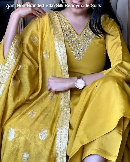 Aarti Non-Branded Stkri Silk Readymade Suits
