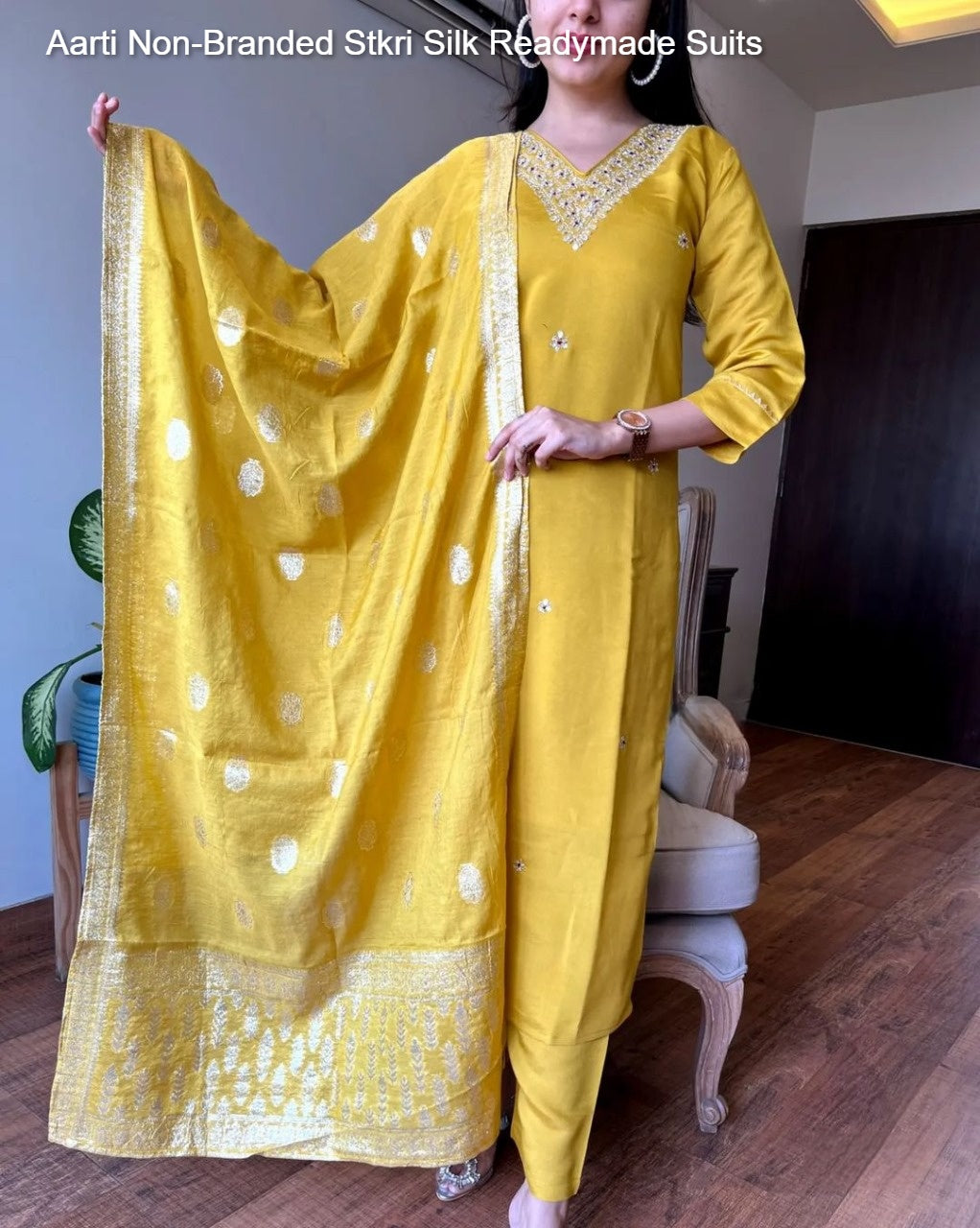 Aarti Non-Branded Stkri Silk Readymade Suits