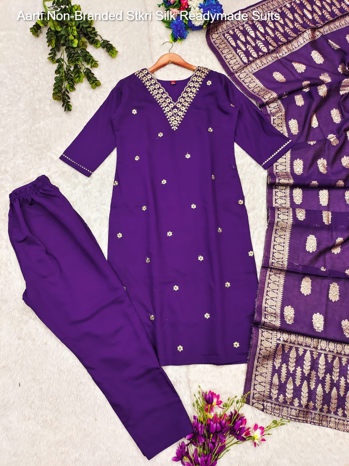 Aarti Non-Branded Stkri Silk Readymade Suits