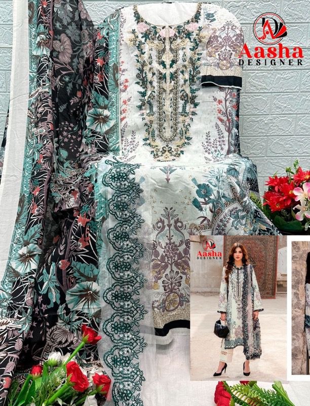 Aasha Designer Patch Work Cotton Pakistani Suit Reseller Supplier